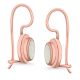 Dangling Leverback Earrings Created Opal 925 Sterling Silver (11mm)