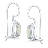 Dangling Leverback Earrings Created Opal 925 Sterling Silver (11mm)