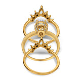 Three Piece Set Oval Lab White Opal Teardrop Art Deco Wedding Ring Vintage Band Simulated Cubic Zirconia Solid 925 Sterling Silver