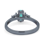 Three Stone Wedding Ring Simulated Cubic Zirconia 925 Sterling Silver