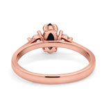 Three Stone Wedding Ring Simulated Cubic Zirconia 925 Sterling Silver