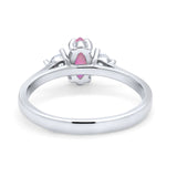 Three Stone Wedding Ring Simulated Cubic Zirconia 925 Sterling Silver