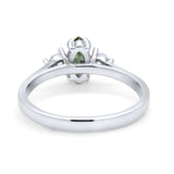 Three Stone Wedding Ring Simulated Cubic Zirconia 925 Sterling Silver