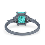 Art Deco Wedding Ring Marquise Simulated Cubic Zirconia 925 Sterling Silver