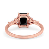 Art Deco Wedding Ring Marquise Simulated Cubic Zirconia 925 Sterling Silver