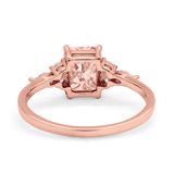 Art Deco Wedding Ring Marquise Simulated Cubic Zirconia 925 Sterling Silver