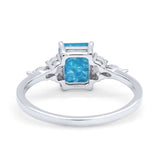 Art Deco Wedding Ring Marquise Simulated Cubic Zirconia 925 Sterling Silver