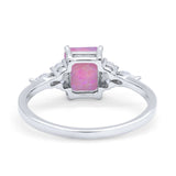 Art Deco Wedding Ring Marquise Simulated Cubic Zirconia 925 Sterling Silver