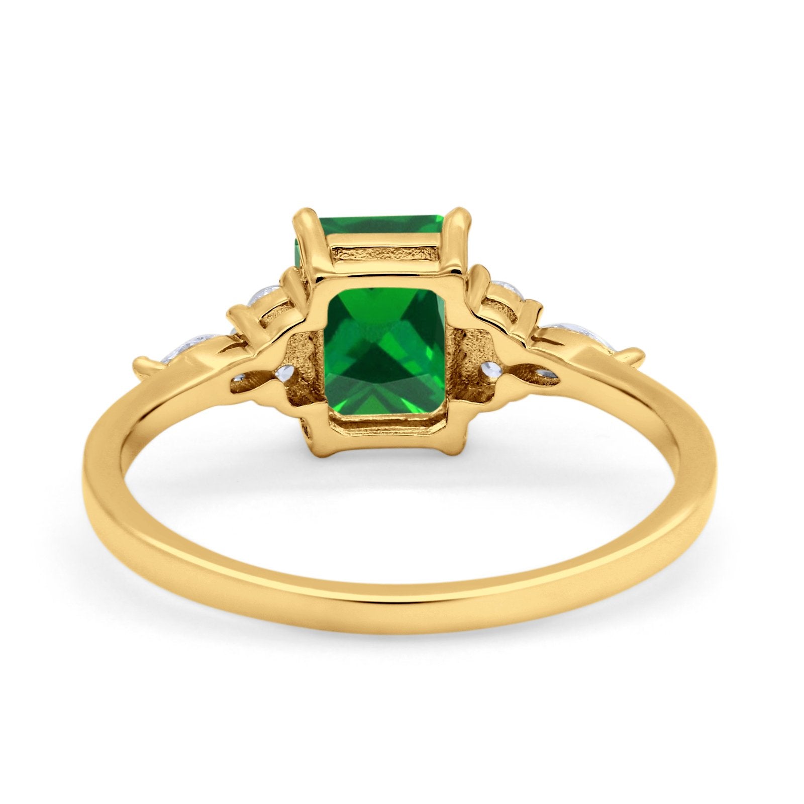 Art Deco Wedding Ring Marquise Simulated Cubic Zirconia 925 Sterling Silver