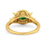 Halo Floral Wedding Ring Marquise Simulated Cubic Zirconia 925 Sterling Silver