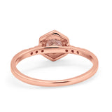 Wedding Ring Accent Vintage Round Simulated Cubic Zirconia 925 Sterling Silver