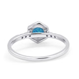 Wedding Ring Accent Vintage Round Simulated Cubic Zirconia 925 Sterling Silver