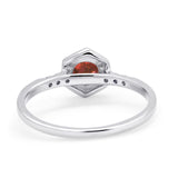 Wedding Ring Accent Vintage Round Simulated Cubic Zirconia 925 Sterling Silver