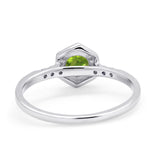 Wedding Ring Accent Vintage Round Simulated Cubic Zirconia 925 Sterling Silver