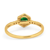 Wedding Ring Accent Vintage Round Simulated Cubic Zirconia 925 Sterling Silver