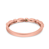 Half Eternity Wedding Band Ring Marquise Round Simulated Cubic Zirconia 925 Sterling Silver