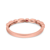 Half Eternity Wedding Band Ring Marquise Round Simulated Cubic Zirconia 925 Sterling Silver