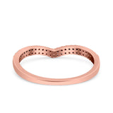 Half Eternity Ring Wedding Band Round Simulated Cubic Zirconia 925 Sterling Silver (4mm)