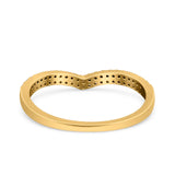 Half Eternity Ring Wedding Band Round Simulated Cubic Zirconia 925 Sterling Silver (4mm)