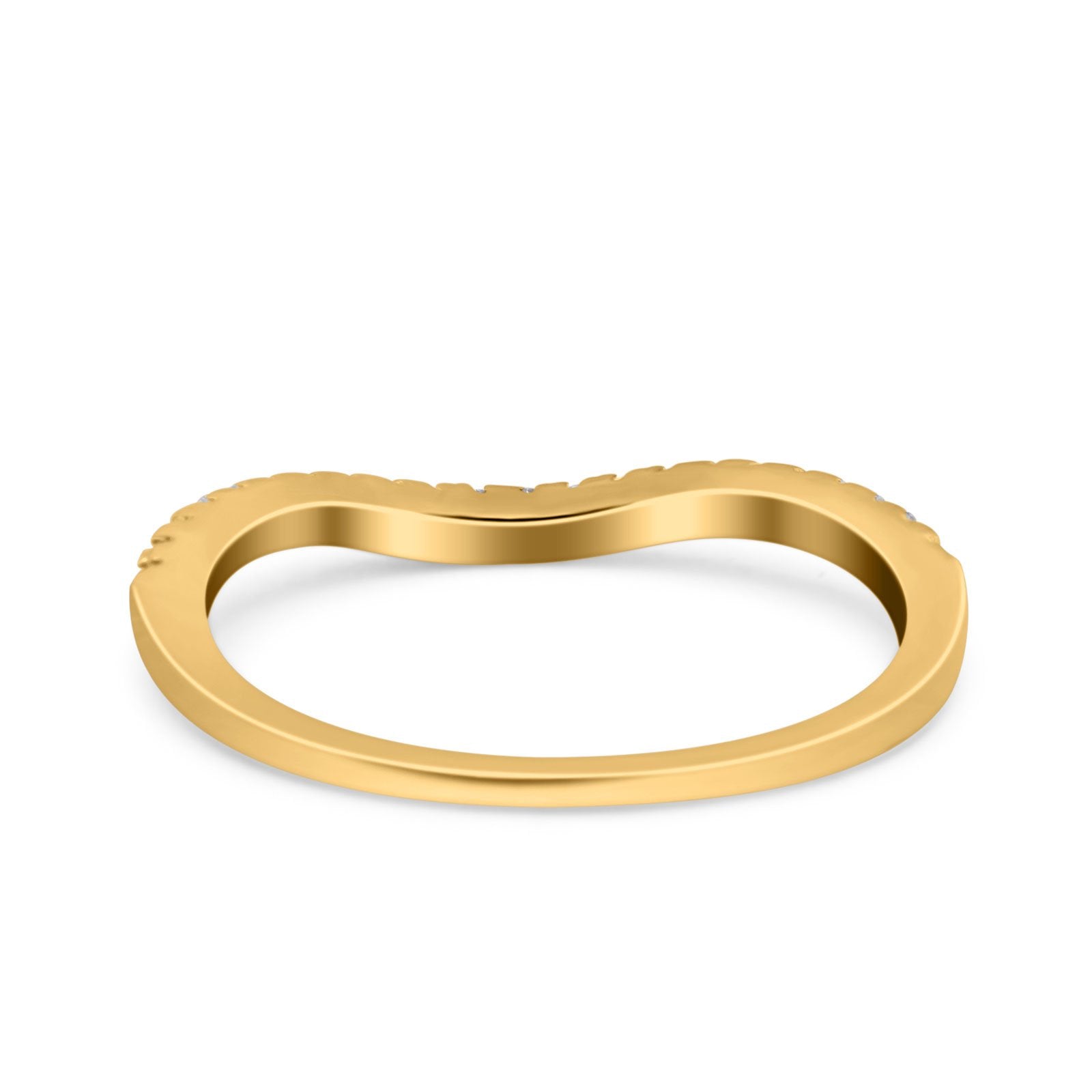 Fashion Half Eternity Ring Round Simulated Cubic Zirconia 925 Sterling Silver (4mm)