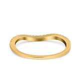 Fashion Half Eternity Ring Round Simulated Cubic Zirconia 925 Sterling Silver (4mm)