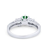 Solitaire Accent Wedding Ring Simulated Cubic Zirconia 925 Sterling Silver