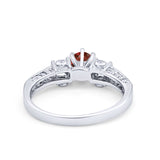 Solitaire Accent Wedding Ring Simulated Cubic Zirconia 925 Sterling Silver