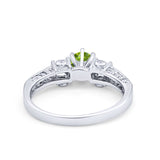 Solitaire Accent Wedding Ring Simulated Cubic Zirconia 925 Sterling Silver