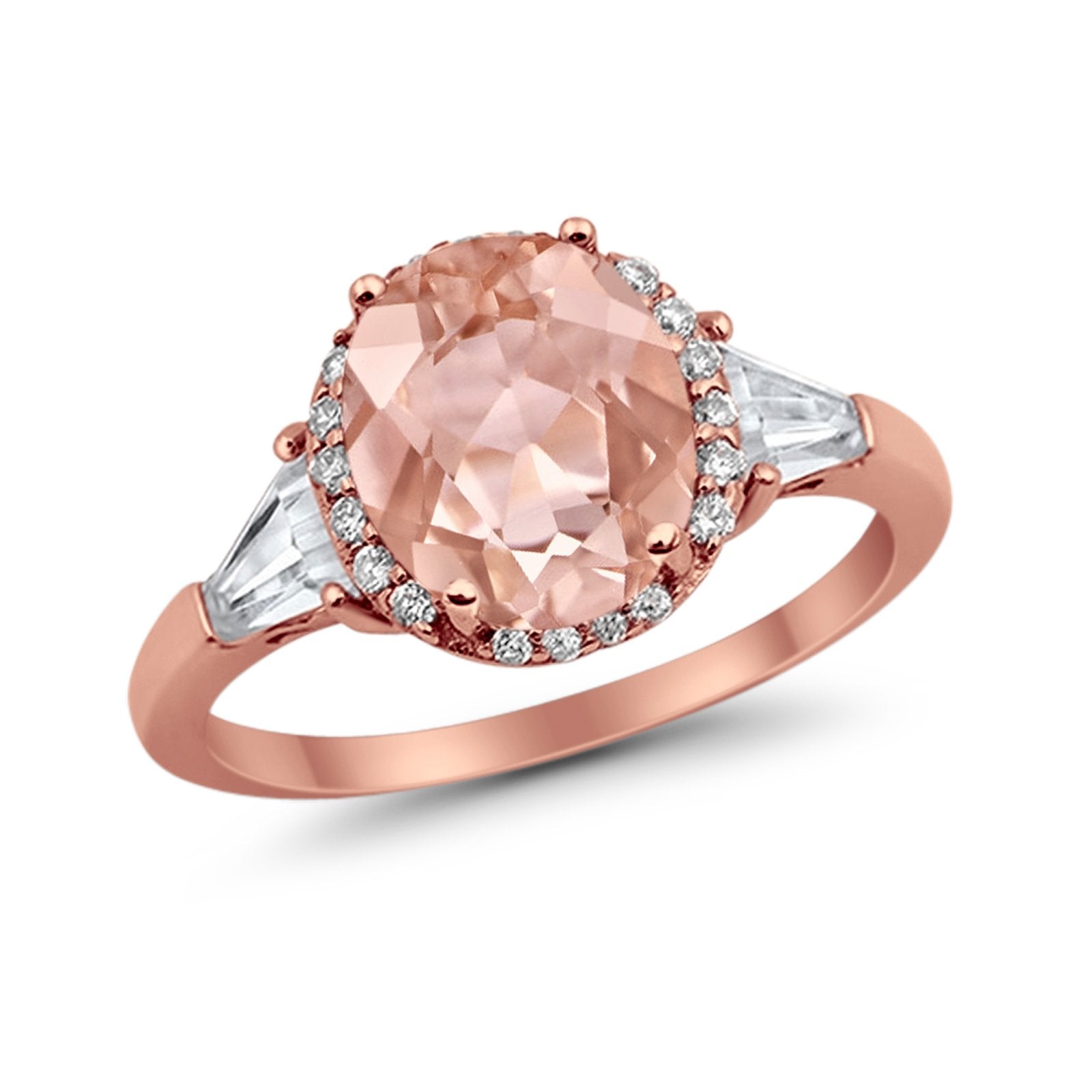 Cocktail Halo Wedding Ring Simulated Cubic Zirconia 925 Sterling Silver