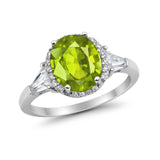 Cocktail Halo Wedding Ring Simulated Cubic Zirconia 925 Sterling Silver