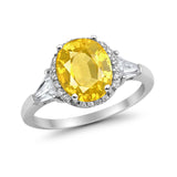 Cocktail Halo Wedding Ring Simulated Cubic Zirconia 925 Sterling Silver