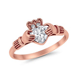 Vintage Style Engagement Bridal Ring Simulated CZ 925 Sterling Silver