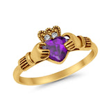 Vintage Style Engagement Bridal Ring Simulated CZ 925 Sterling Silver