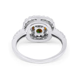 Solitaire Accent Wedding Ring Round Simulated CZ 925 Sterling Silver