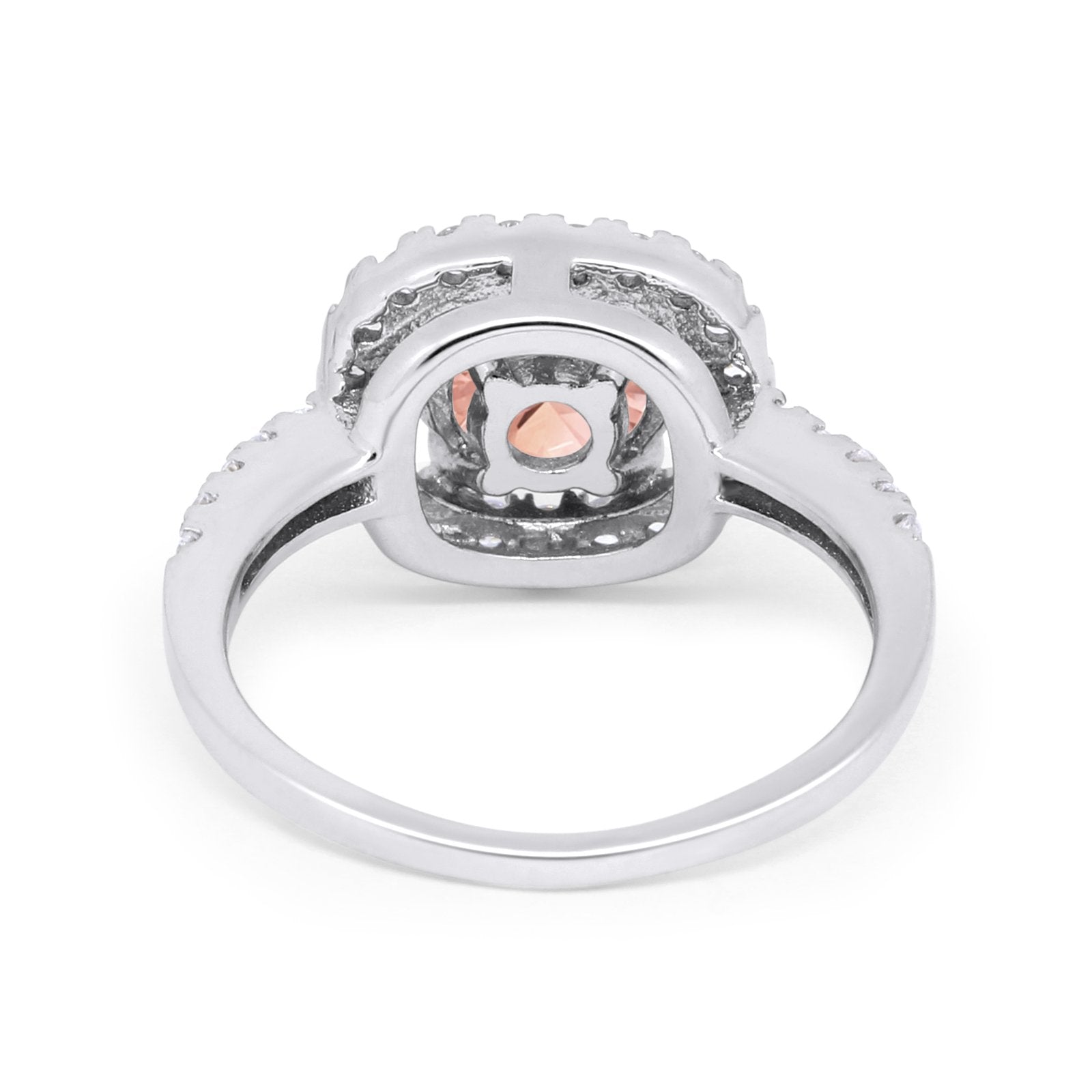 Solitaire Accent Wedding Ring Round Simulated CZ 925 Sterling Silver