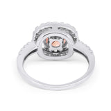 Solitaire Accent Wedding Ring Round Simulated CZ 925 Sterling Silver