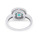 Solitaire Accent Wedding Ring Round Simulated CZ 925 Sterling Silver