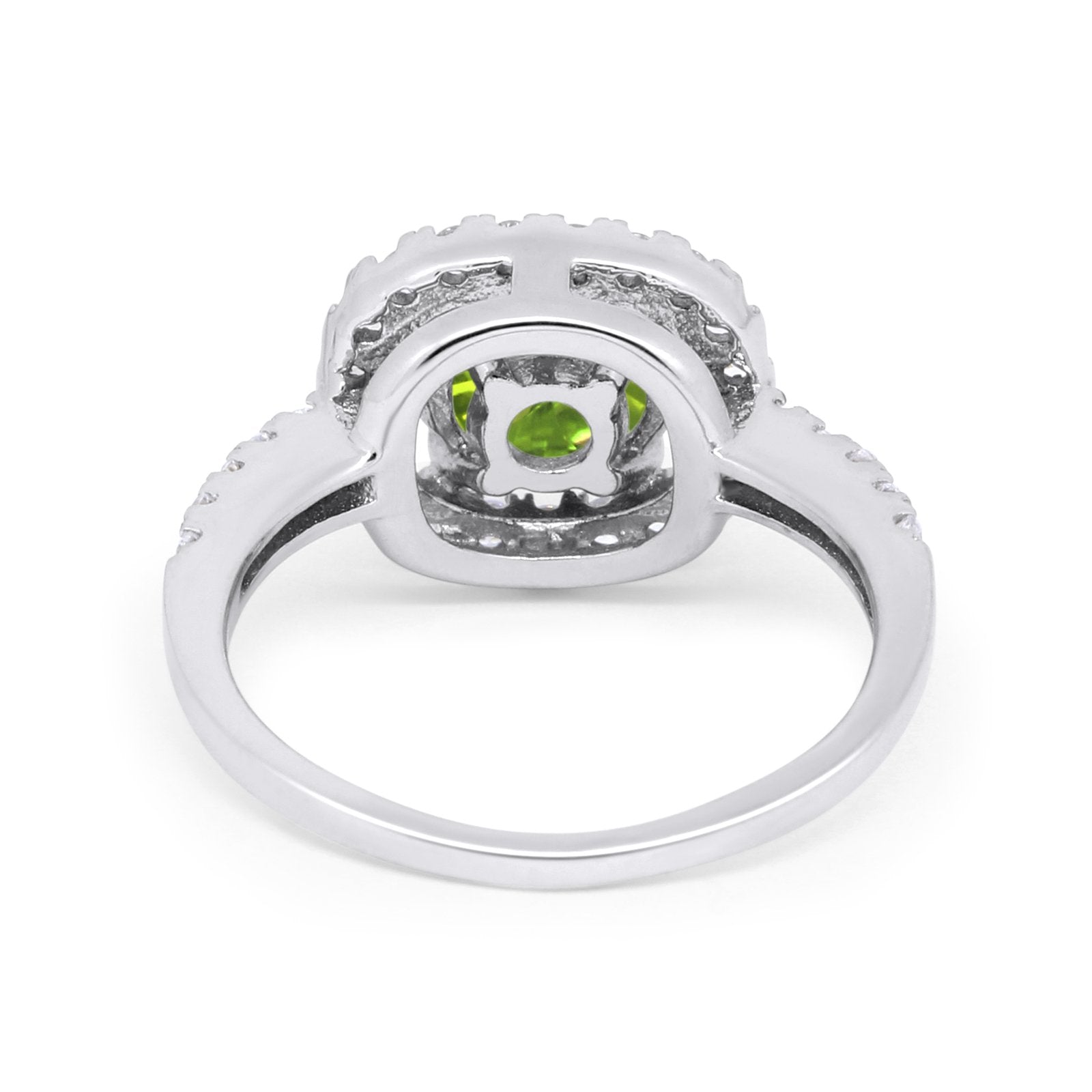 Solitaire Accent Wedding Ring Round Simulated CZ 925 Sterling Silver
