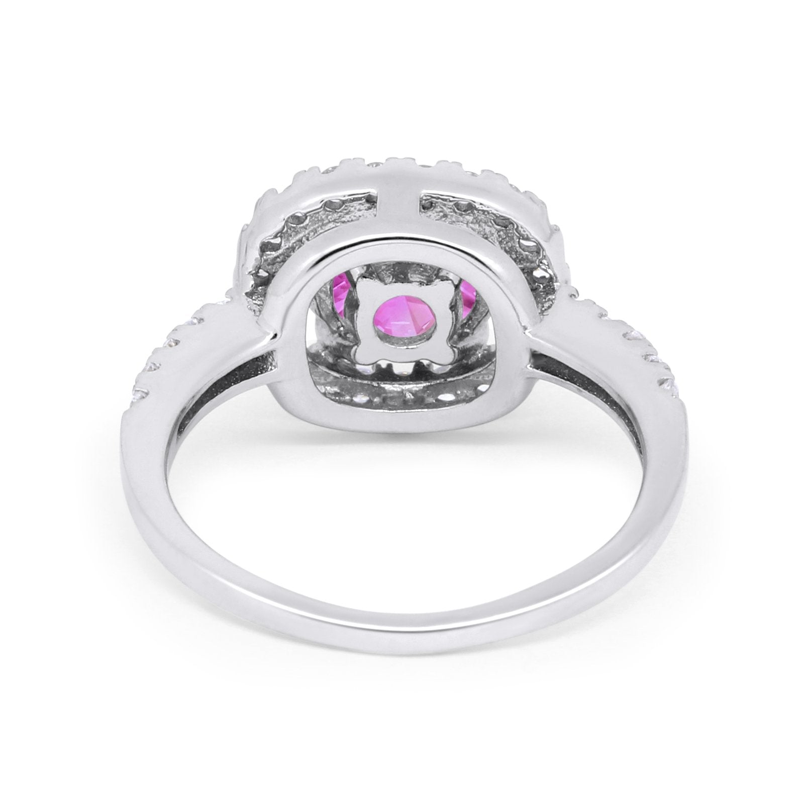 Solitaire Accent Wedding Ring Round Simulated CZ 925 Sterling Silver