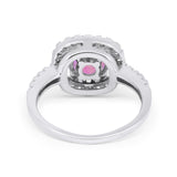Solitaire Accent Wedding Ring Round Simulated CZ 925 Sterling Silver