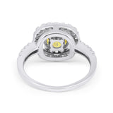 Solitaire Accent Wedding Ring Round Simulated CZ 925 Sterling Silver