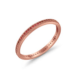 Full Eternity Stackable Band Rings 925 Sterling Silver