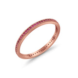 Full Eternity Stackable Band Rings 925 Sterling Silver