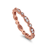 Eternity Round Wedding Band Ring Simulated CZ 925 Sterling Silver