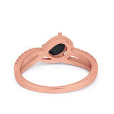 Accent Fashion Wedding Ring Oval Simulated Cubic Zirconia 925 Sterling Silver