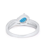 Accent Fashion Wedding Ring Oval Simulated Cubic Zirconia 925 Sterling Silver