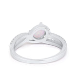 Accent Fashion Wedding Ring Oval Simulated Cubic Zirconia 925 Sterling Silver