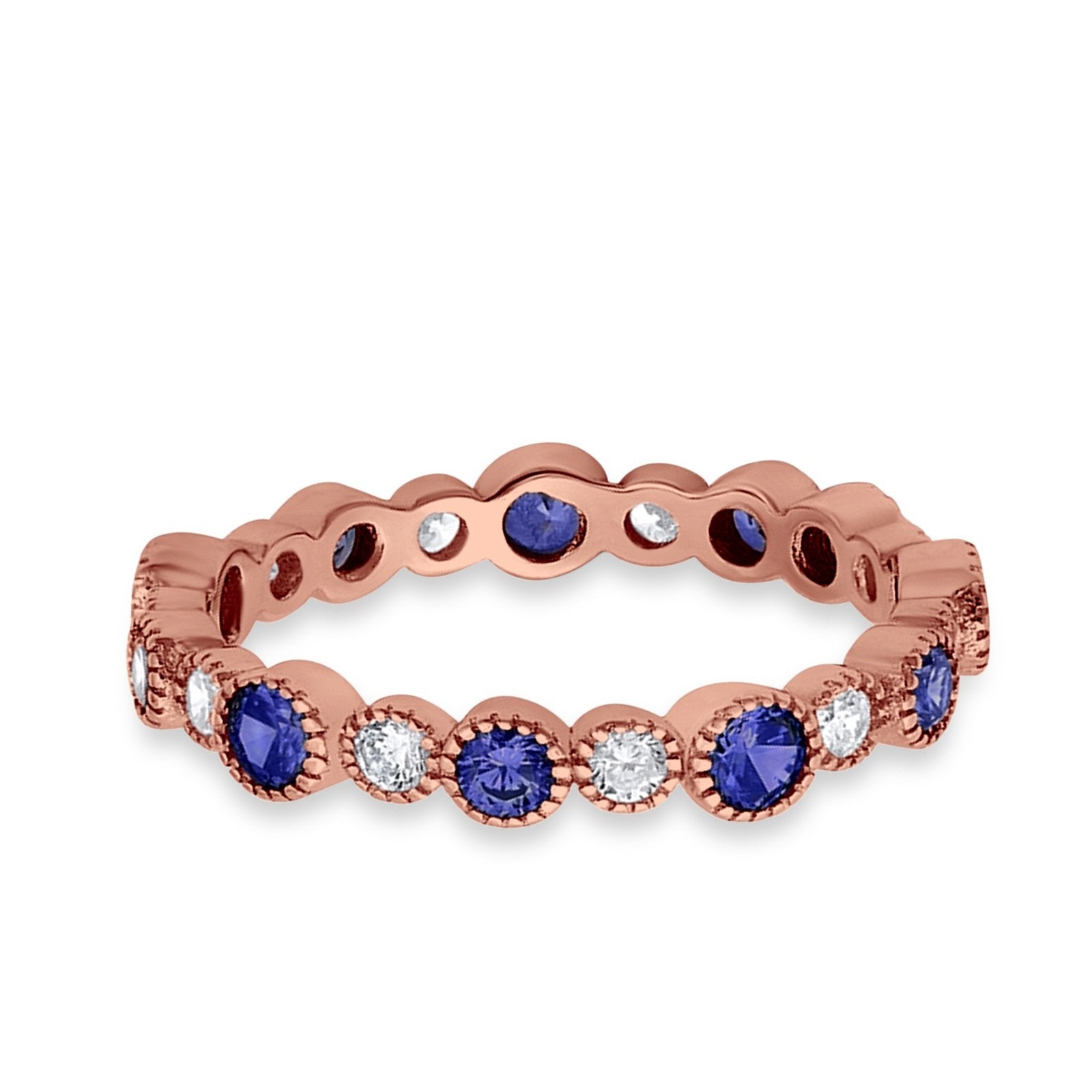 Full Eternity Wedding Ring Simulated CZ 925 Sterling Silver