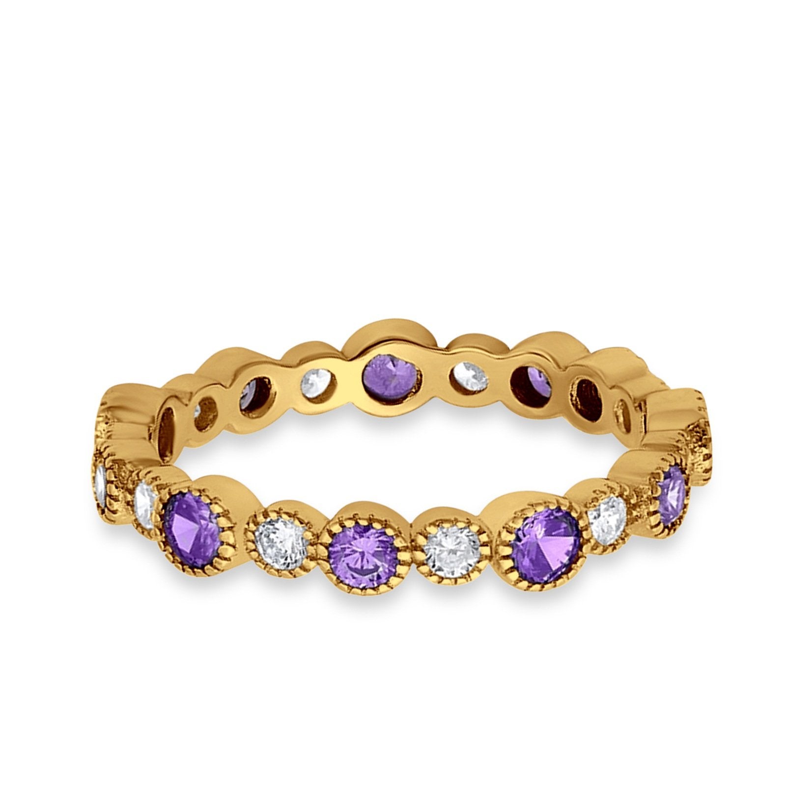 Full Eternity Wedding Ring Simulated CZ 925 Sterling Silver