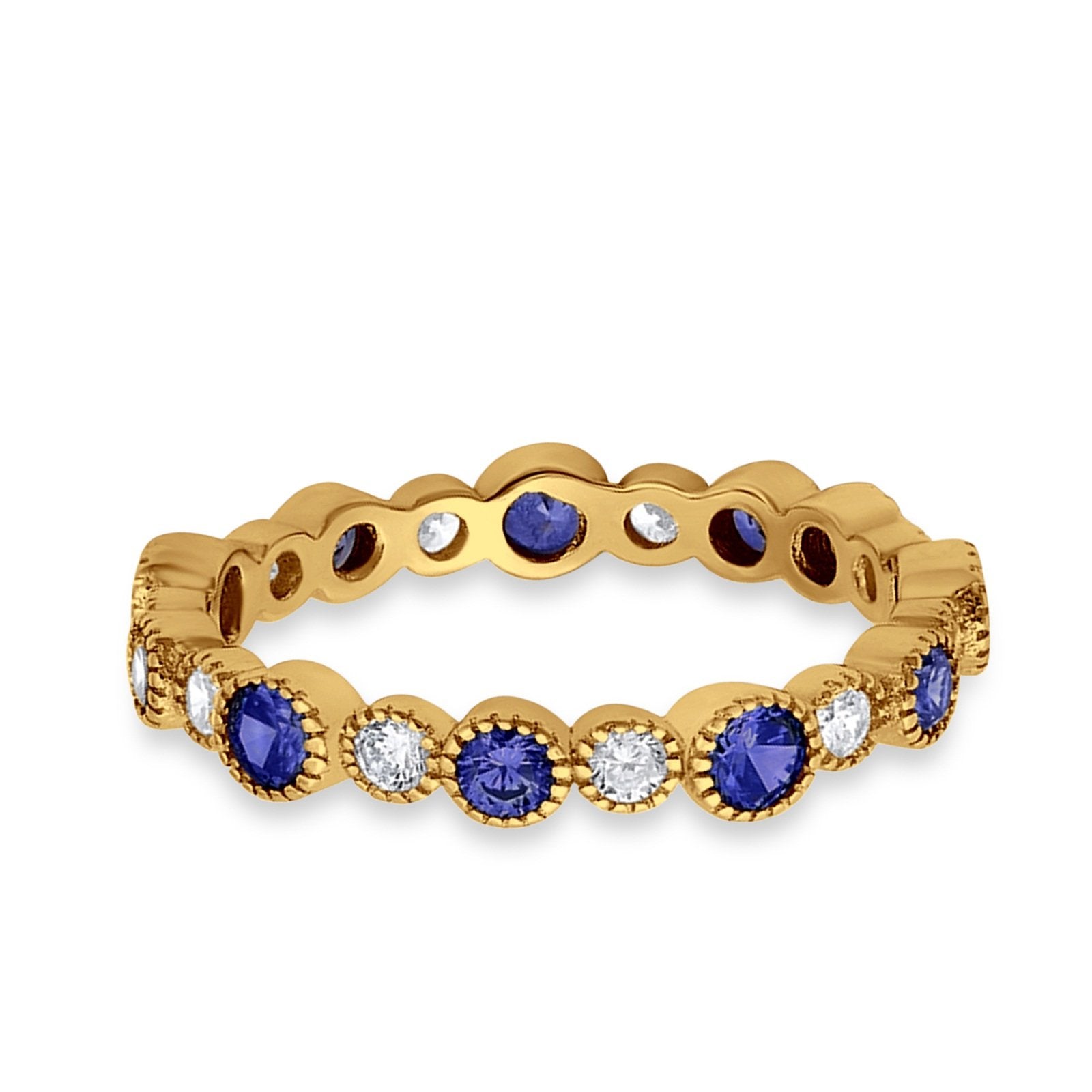 Full Eternity Wedding Ring Simulated CZ 925 Sterling Silver